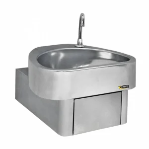 Snelle Levering RVS Handwasbak - Kniebediening - Clinium - Ziekenhuis Model - 460x436x(H)270mm