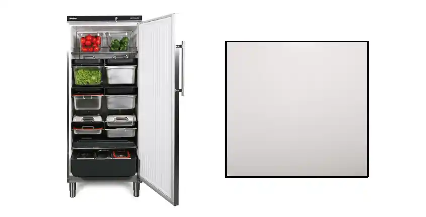 Voorraadskoelkast RVS 583 Liter - Geschikt voor 1/1GN - 750x750x(H)1864/1925mm - Links of Rechtsdraaiende Deur Finale Uitverkoop
