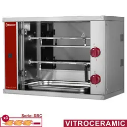 Actieprijs Vitroceramisch kippenspit, 2 spitten (6 kippen) SMALL - 800x400x(h)555mm