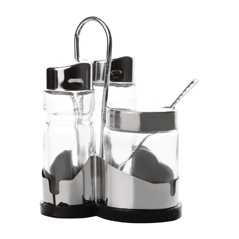 Premium Comas Menageset - Voor Zout,Peper en Mosterd - 106x100x(H)218mm