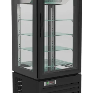 Favoriet Verrijdbare Gebaksvitrine - Zwart - 280 Liter - 650x650x(H)1500mm