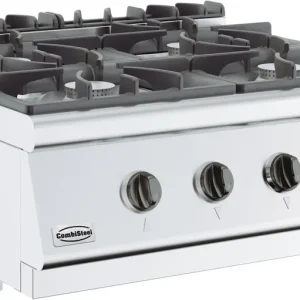 Direct Beschikbaar Base 700 Gasfornuis Tafelmodel - 4x 6,5 kW - 800x700x(H)300mm
