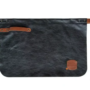 Snelle Levering Leren Schort New York Zwart Maat S