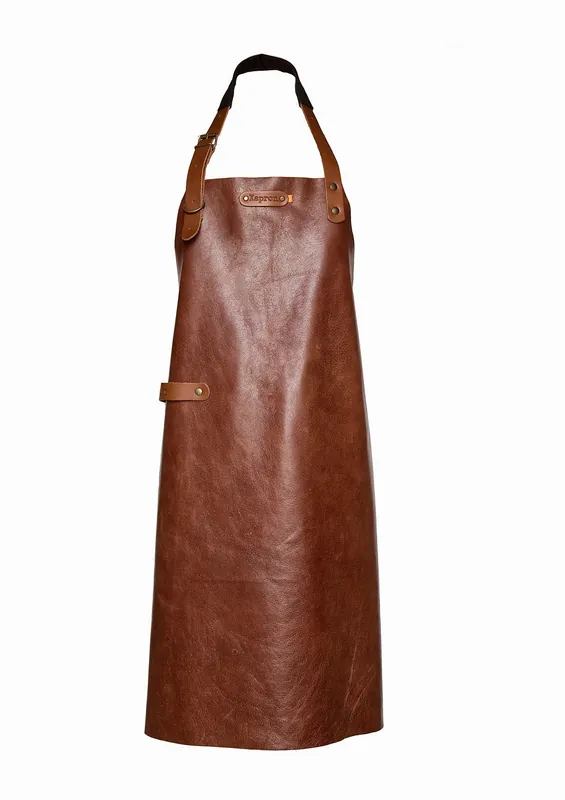Favoriet Leren Schort New York Cognac Maat S