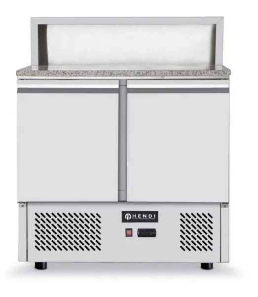 Exclusieve Aanbieding Pizza Saladette - 2 Deurs - Granieten Werkblad - 900x700x(h)1100mm