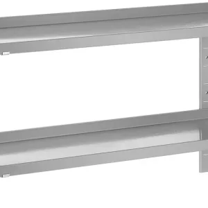 Direct Beschikbaar RVS Wandschap 400mm Complete Set met 2 Planken 1000(b)x400(d)x750(h)mm