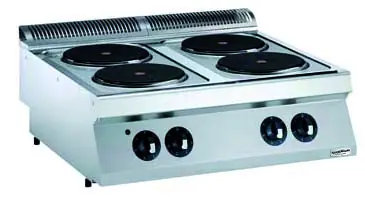 Fornuis Elektrisch 4 Branders- 4 x 2,6kw - 400v - 800x700x(h)250mm Koop Vandaag