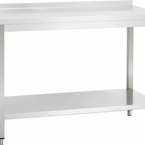 RVS Werktafel + Laag Plank + 40mm Rand - Hoogte 850-900mm - 1400(L)x700(D)mm Betrouwbaar
