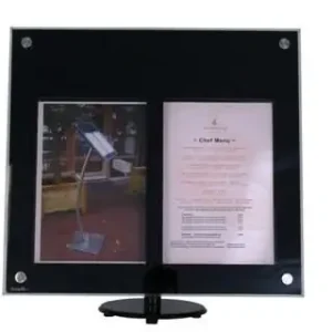Acryl Menudisplay Showcase - 2x A4 - LED - VOET APART VERKOCHT Goedkoop