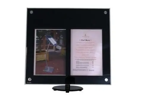 Acryl Menudisplay Showcase - 2x A4 - LED - VOET APART VERKOCHT Goedkoop