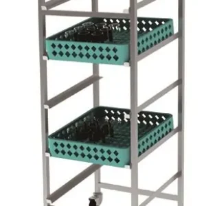 Korven Transportwagen RVS - Geschikt voor 5x 500x500mm Korven - Demontabel Model - 550x510x(H)1520mm Snelle Levering