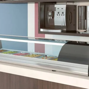 Tapas Opzetvitrine RVS - BCL-8 - 175,5x41x(H)25,5cm Tijdelijk Beschikbaar