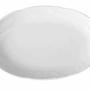 Schaal ovaal - Flora - 288x180x35 mm - Wit - Porselein Fabrieksprijs