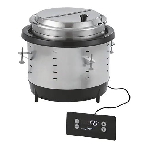 Veilige Betaling Inductie Inbouw Soepketel 10,4 Liter - 4 Programma's - RVS Binnenpan - Ø353x(H)313mm