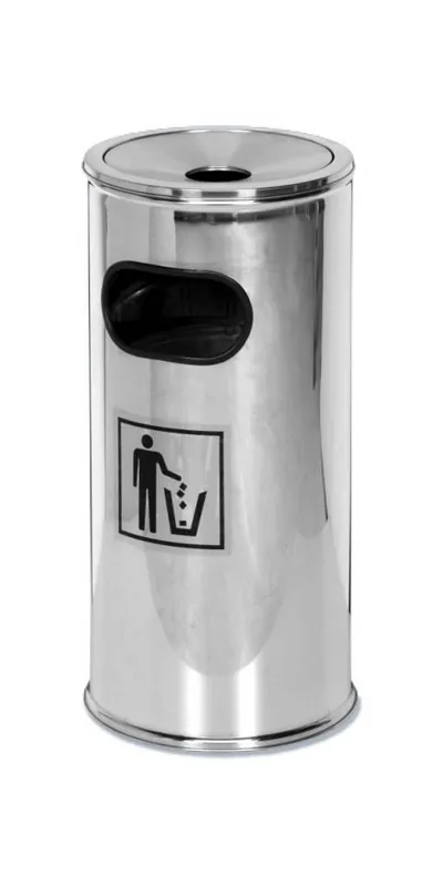 Koop Vandaag Papierbak RVS - Met uitneembare asbak - 62 cm hoog
