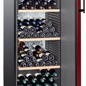 Beste Prijs Wijnkoelkast Zwart/Bordeaux Rood - Dichte Deur - 164 Flessen - Liebherr - 322 Liter - WKr 3211 - 60x74x(h)135cm