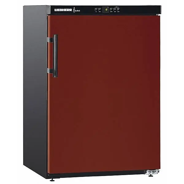 Superprijs Wijnkoelkast Zwart/Bordeaux Rood - Dichte Deur - 66 Flessen - Liebherr - 145 Liter - WKr 1811 - 60x61x(h)89cm