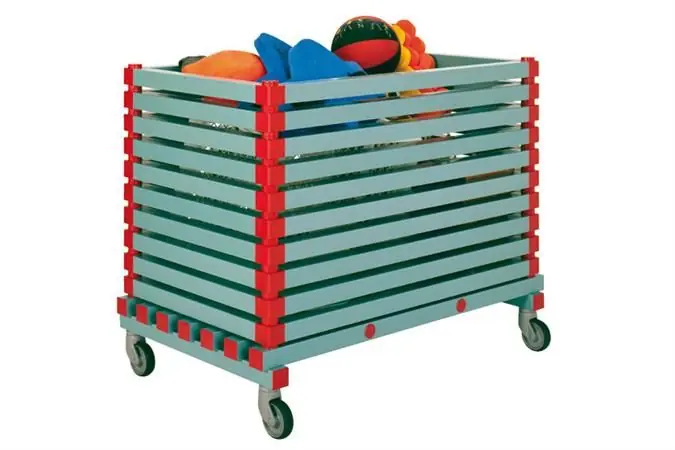Opberg Kar Kunststof op Wielen 2cm Opening - 120x70x(h)91cm Nieuw
