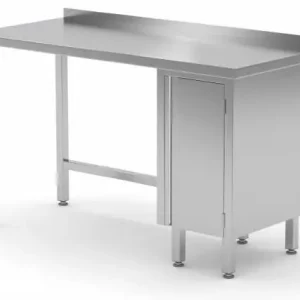 Werktafel RVS + 1 Klapdeur (rechts) + Spatrand 1500(b)x700(d)x885(h)mm Populair
