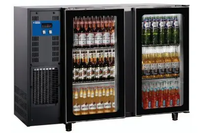 Merkproduct Barkoelkast 2 Glazen Deuren - 375 Liter - 145.5x56.5x(H)89/90.5cm