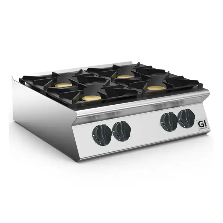 700 HP Gasfornuis 4 Branders - 4x6 kW - 800x730x(H)250mm Koop Vandaag