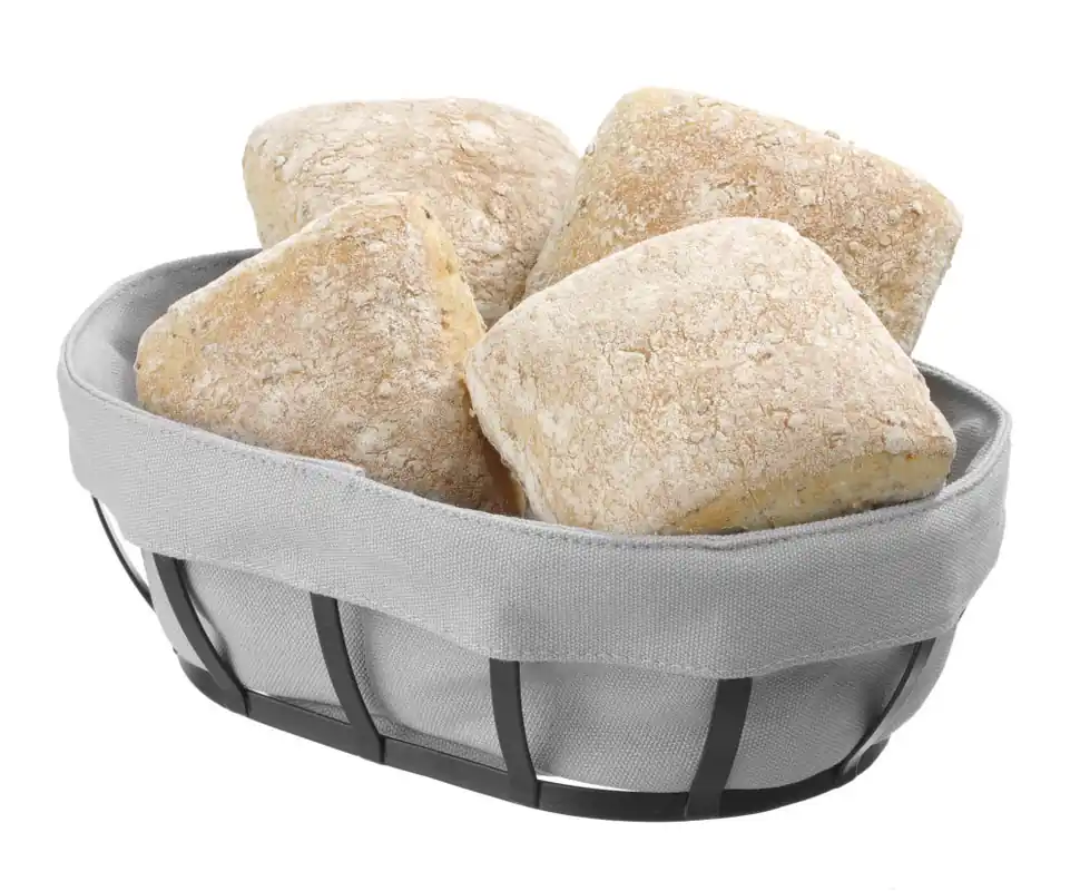 Merkproduct Broodmandje Met Wasbare Zak - Ovaal Model - 250x160x(H)75mm