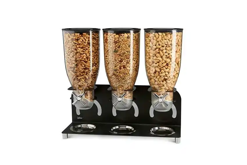 Aanbieding Ontbijtgranen Dispenser - 3x 3,5 Liter - 470x150x450mm