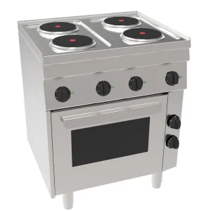 Direct Beschikbaar Elektrisch Fornuis EH6 / 4KPBO - 4 Kookzones - Elektrische Heteluchtoven - 700x600x850mm