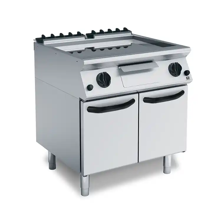 700 HP Gasbakplaat Gladde Geslepen Stalen Plaat - 12 kW - 800x730x(H)250mm Must-Have