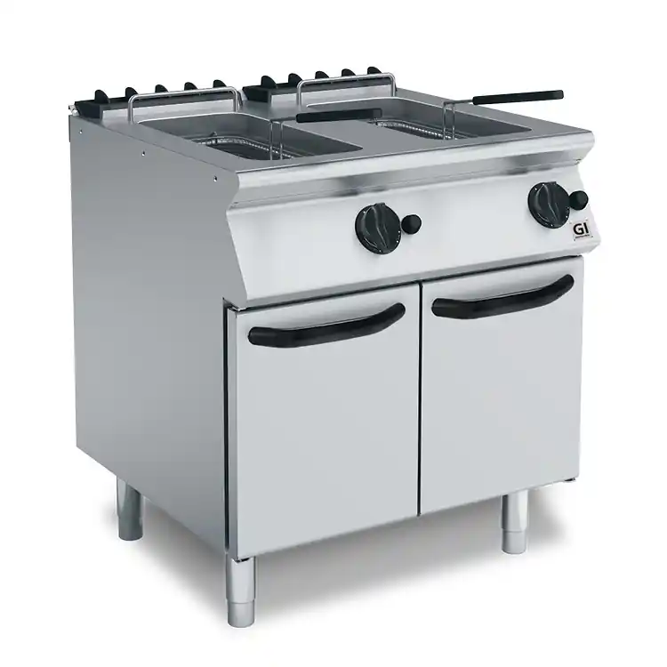 700 HP Gasfriteuse 2x10 Liter - 10 kW - 600x730x(H)870mm Superprijs