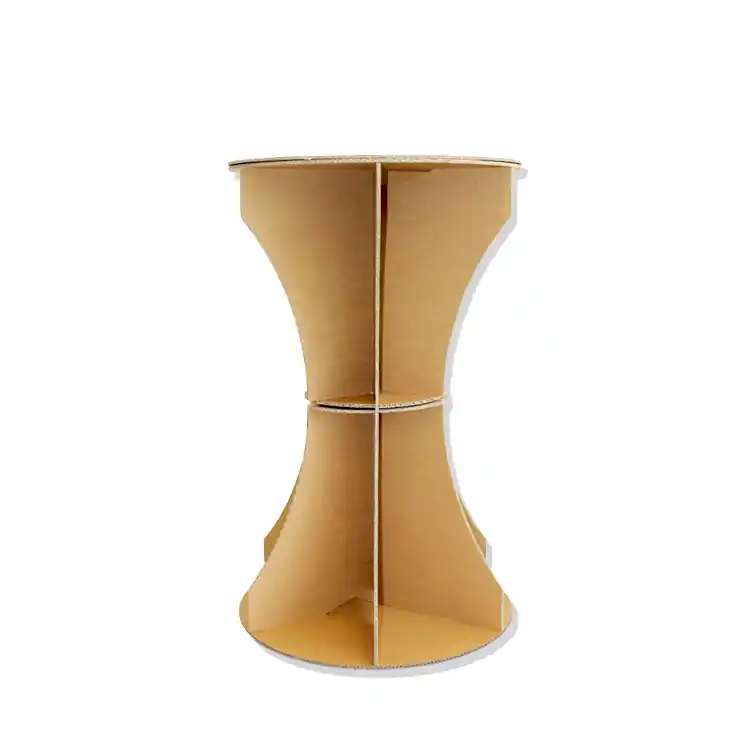 Goedkoop Duurzame Statafel - Kartonnen Bouwpakket - 640x640x(H)970mm