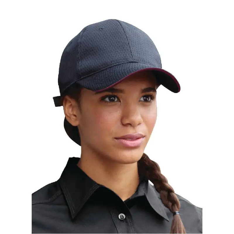 Unisex Baseball Cap - CoolVent - Chef Works - Universele Maat - Zwart/Grijs Betaalbaar