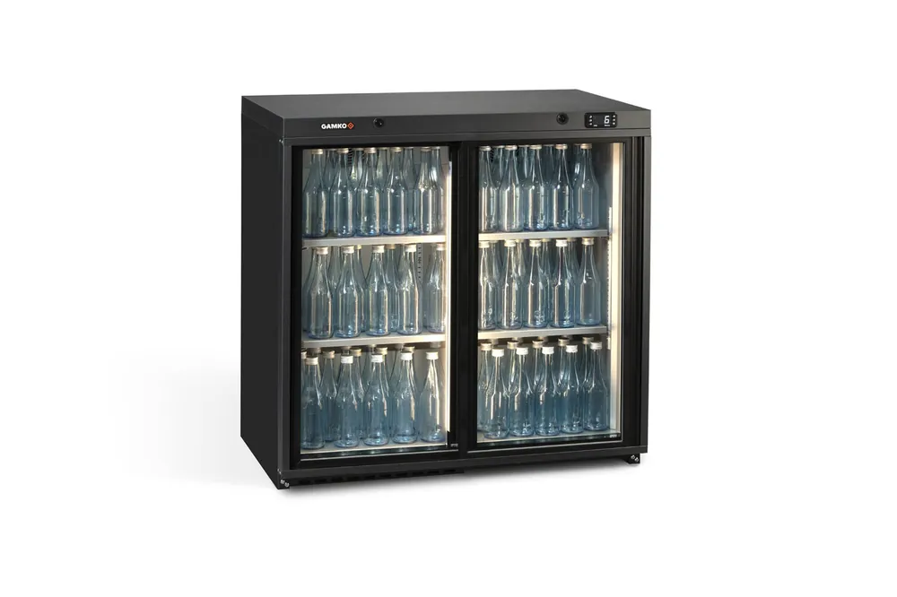 Weekendaanbieding Flessenkoeling 2 Schuifdeuren - Antraciet - Gamko MG3/250SD - 250L - 900x556x900/910mm