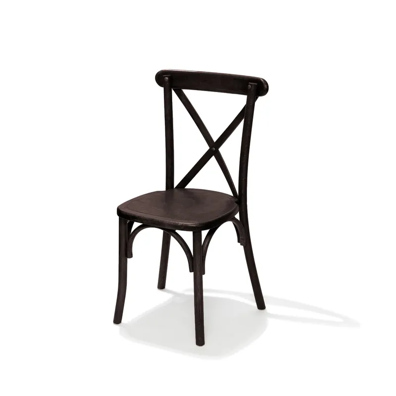 Actieprijs Crossback Stapelstoel Bruin - Massief Hout