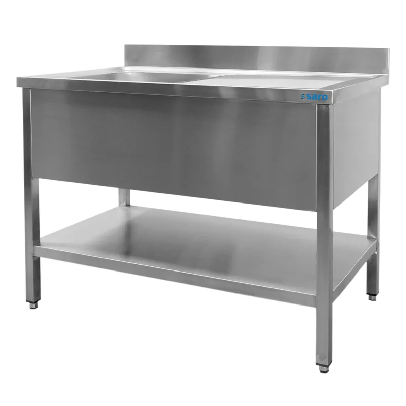 SARO spoeltafel, 1 wasbak, links -B 1200 x D 600 mm Laatste Kans