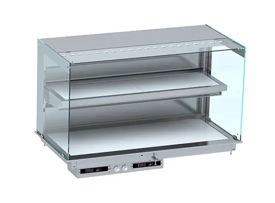 Drop In Keramische Warmhoudvitrine Wandmodel - Wit Meest Verkocht