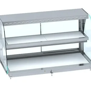 Superprijs Drop In Keramische Warmhoudvitrine Gebogen - Wit