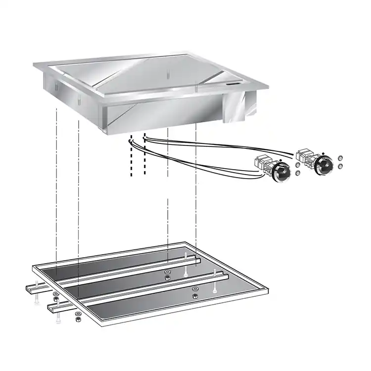 Speciale Aanbieding Drop-in Bakplaat - Verchroomd Bakoppervlak