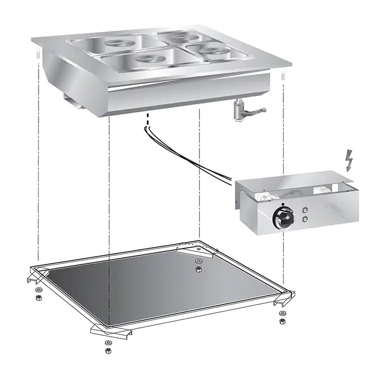 Shop Nu Drop-in Bain-Marie 60 cm Met Aansluitblok