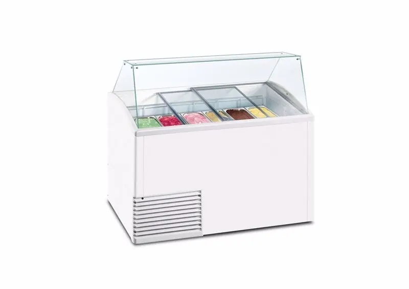 Framec Schepijsvitrine - Statisch 10x 5l Bakken - -15°C/-20°C - SLANT 510 ICE Lage Kosten