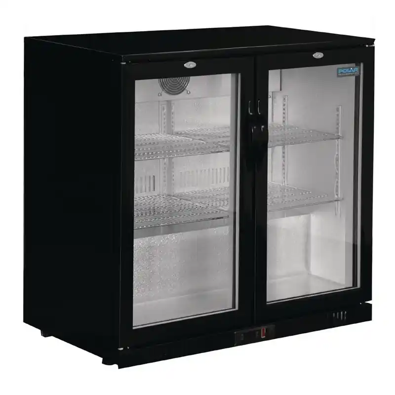 Gecertificeerd Polar G-serie 2-Deurs Barkoeling - klapdeuren - Zwart 208 Liter - 900x520x(H)900mm