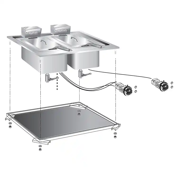 Drop-in Friteuse 10+10 Liter - 10kW Premium