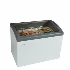 Elcold Vrieskist - Glazen Schuifdeksel - gebogen 4 Manden - 270L - -16°C/-23°C - FOCUS 106 Gratis Retour