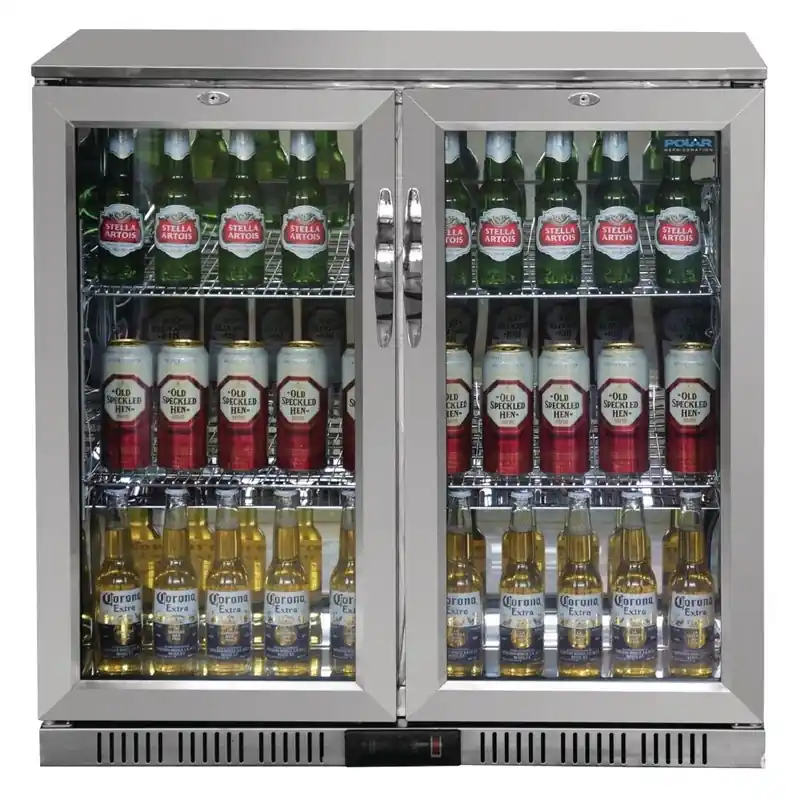 Tijdelijk Beschikbaar Polar G-serie 2-Deurs Barkoeling - klapdeuren - RVS 208 Liter - 900x520x(H)900mm
