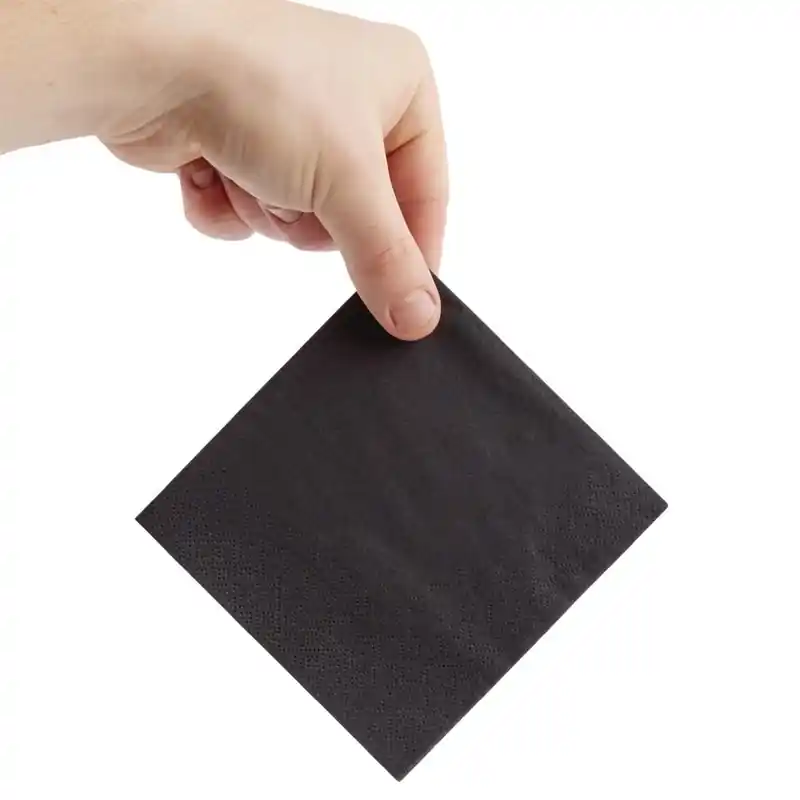 Fiesta cocktailservetten 1/4 vouw zwart 240mm - 4000 stuks Hoge Kwaliteit