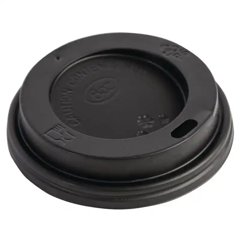 Deksel voor Koffiebekers 225ml - Zwart - 50 Stuks Lage Kosten