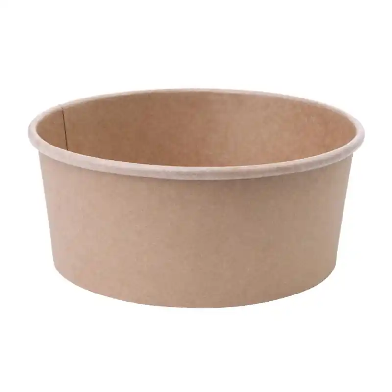 Fiesta Compostable ronde kraft saladeschaal 75cl (300 stuks) Beperkte Voorraad