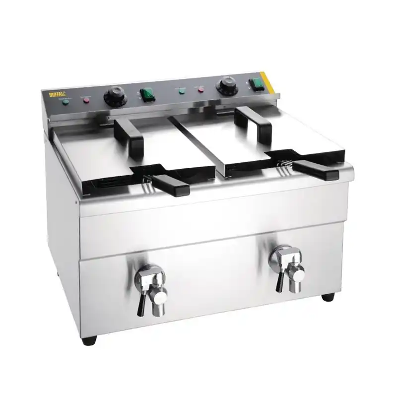 Buffalo dubbele inductiefriteuse 2x 3000W Speciale Aanbieding