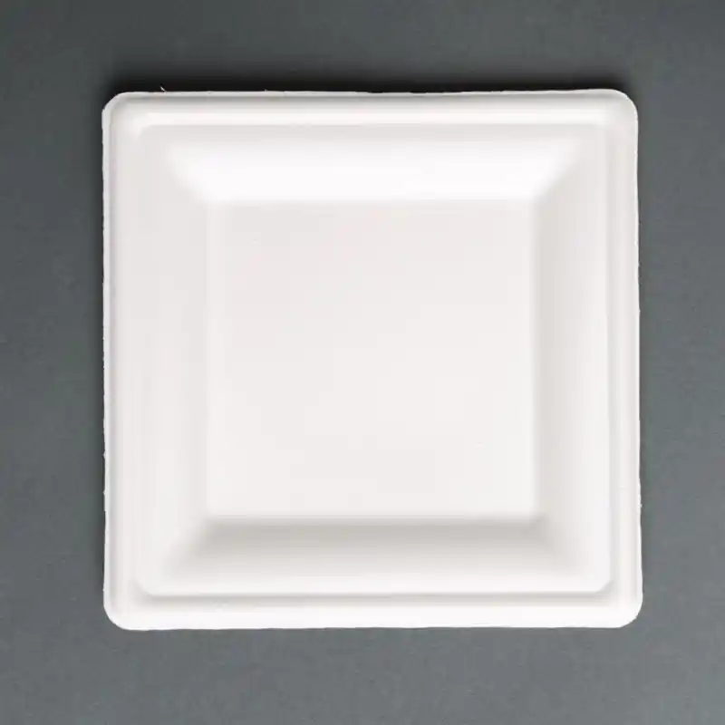 Fiesta Compostable composteerbare bagasse borden vierkant 261mm (50 stuks) Uitverkoop