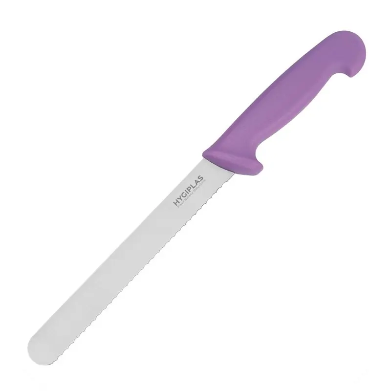 Weekendaanbieding Hygiplas broodmes 21,6cm paars